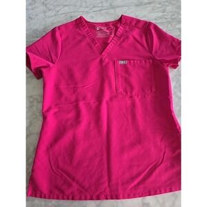 Figs Scrub Top Tech Collection Women's Size XS Pink PO # 2926